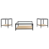 Orleans Furniture - Coaster - Amherst 3-piece Coffee and End Table Set Black - 710658-S3